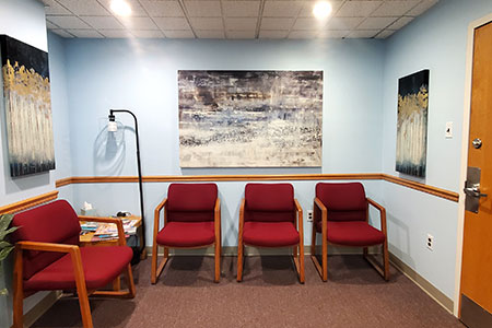 Patient waiting room at the King of Prussia office